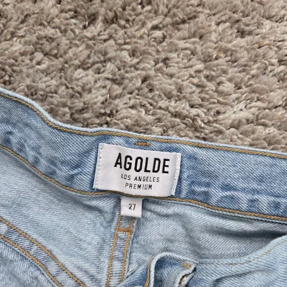 Agolde Jeans Women 27 Jamie High Rise Classic Shakedown Distressed Denim - Picture 2 of 8